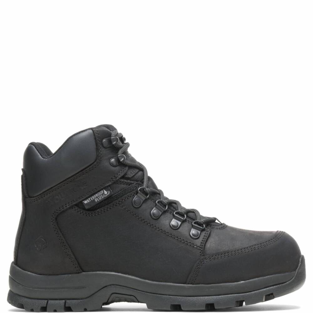 NEW WOLVERINE men's grayson mid steel toe boots in black